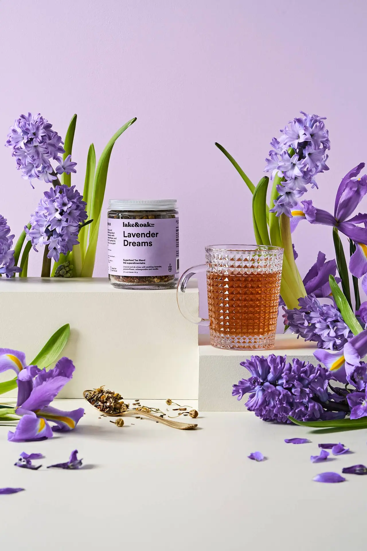 Lavender Dreams - Superfood Tea Blend: Retail Glass Jar