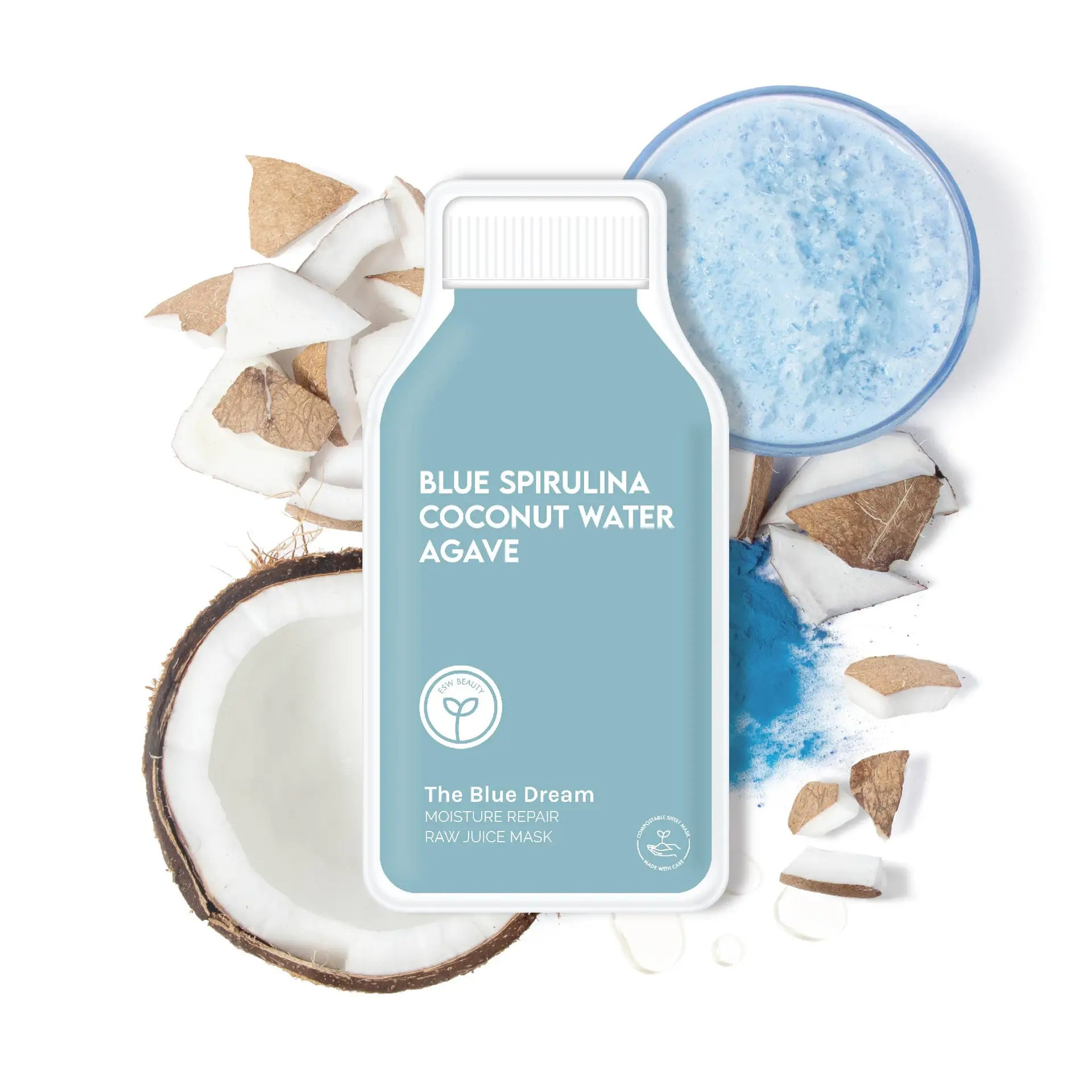 The Blue Dream Moisture Repair Raw Juice Mask: With Peg Hole